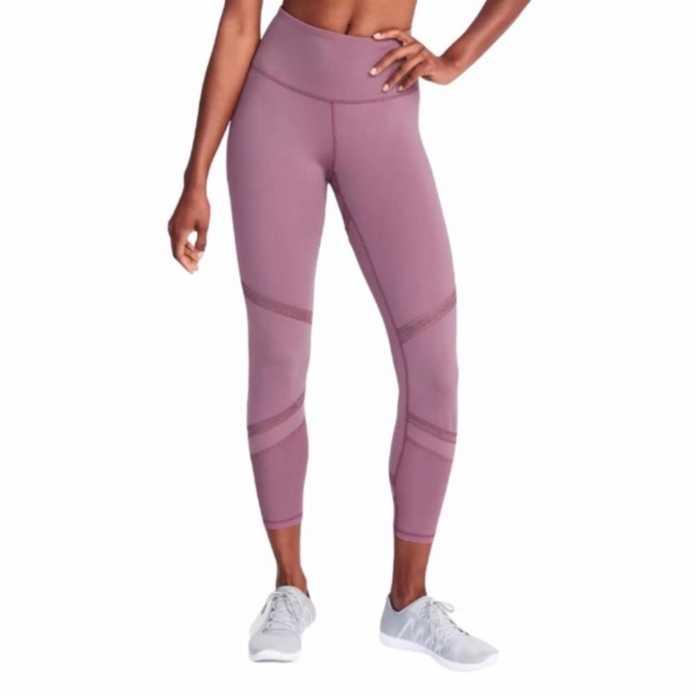 Old Navy High Waist Workout Legging Purple Mauve M